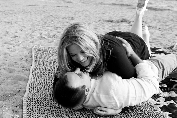 beach engagement photos