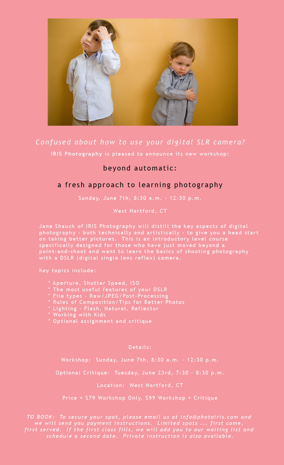 Photo workshop beyond automatic