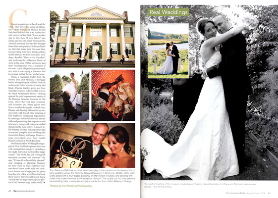 Diana Michael Flo Gris Wedding CT Bride Magazine