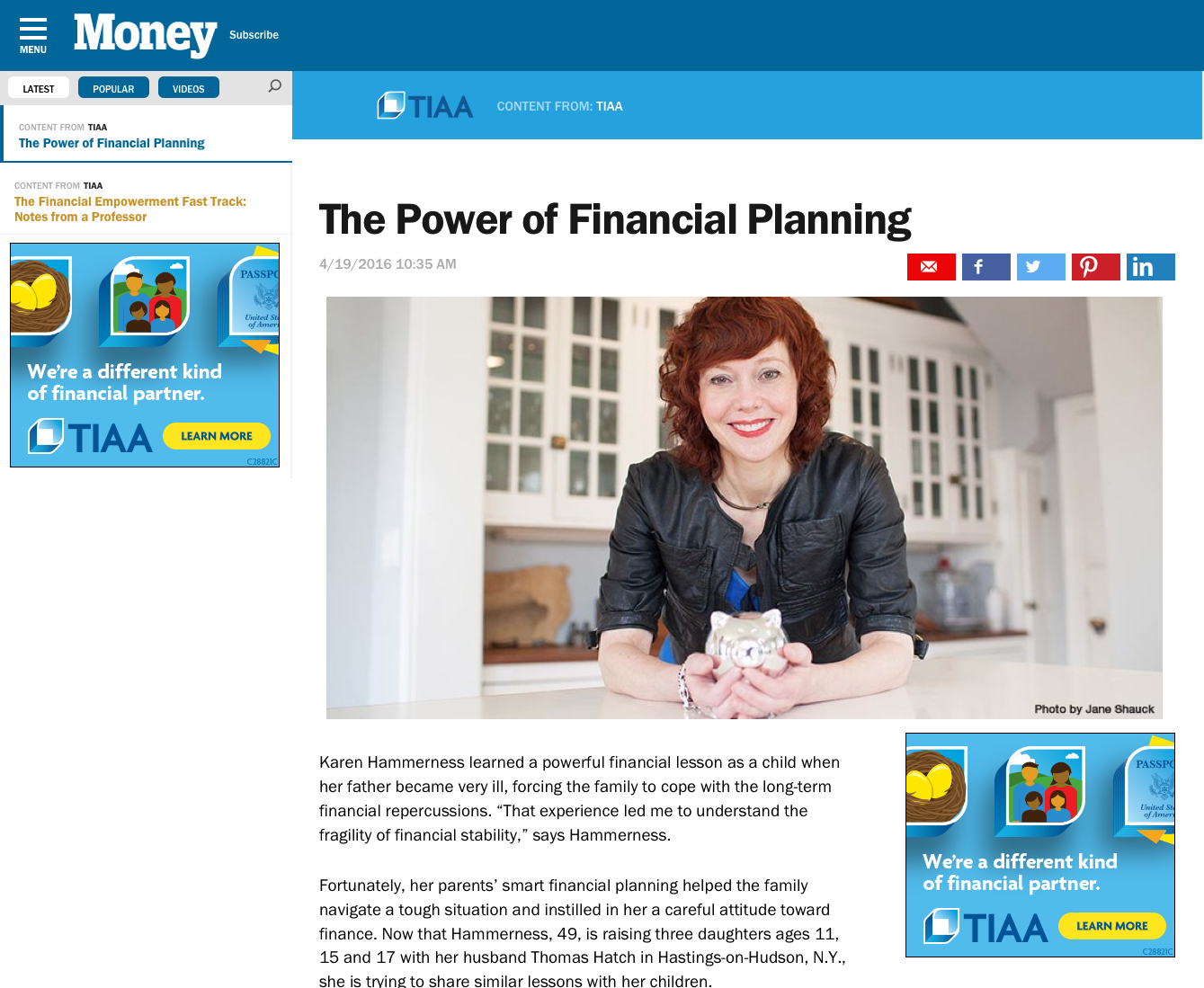 Money Karen Hammerness Tear Sheet FINAL copy