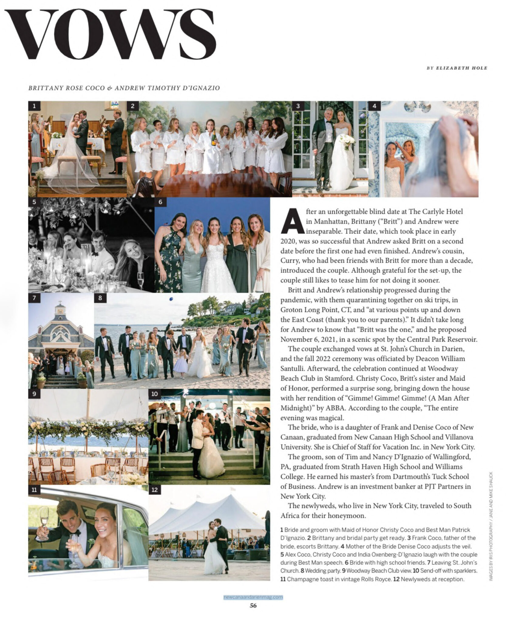 New Canaan Darien + Rowayton Magazine Britt and Andrew's Woodway Beach