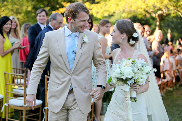 Caitlin and Greg recessional look