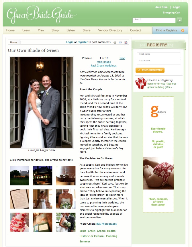 published ct magazine green bride guide blog keri michael